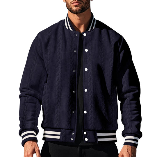 Herren lässige Bomberjacke mit strukturiertem Design R&B