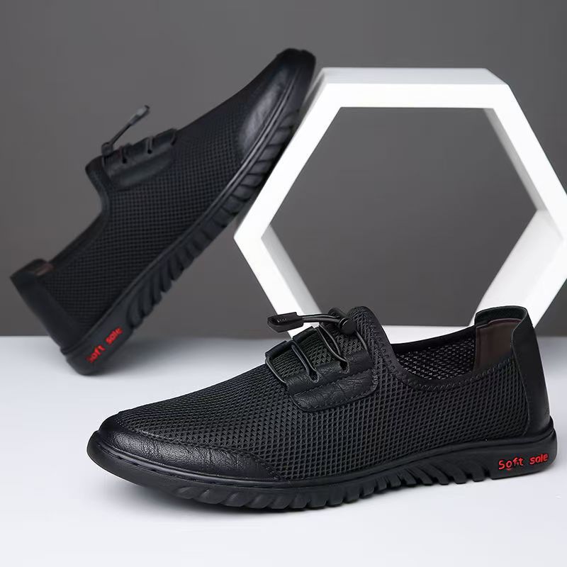Damen Komfortable Mesh-Sneaker mit elastischer Schnürung und rutschfester Sohle R&B