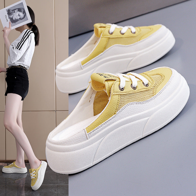 Damen Freizeitsneaker mit elastischem Design und dicker Laufsohle R&B