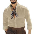 Herren elegantes Langarmhemd mit modernem Design und praktischen Details R&B