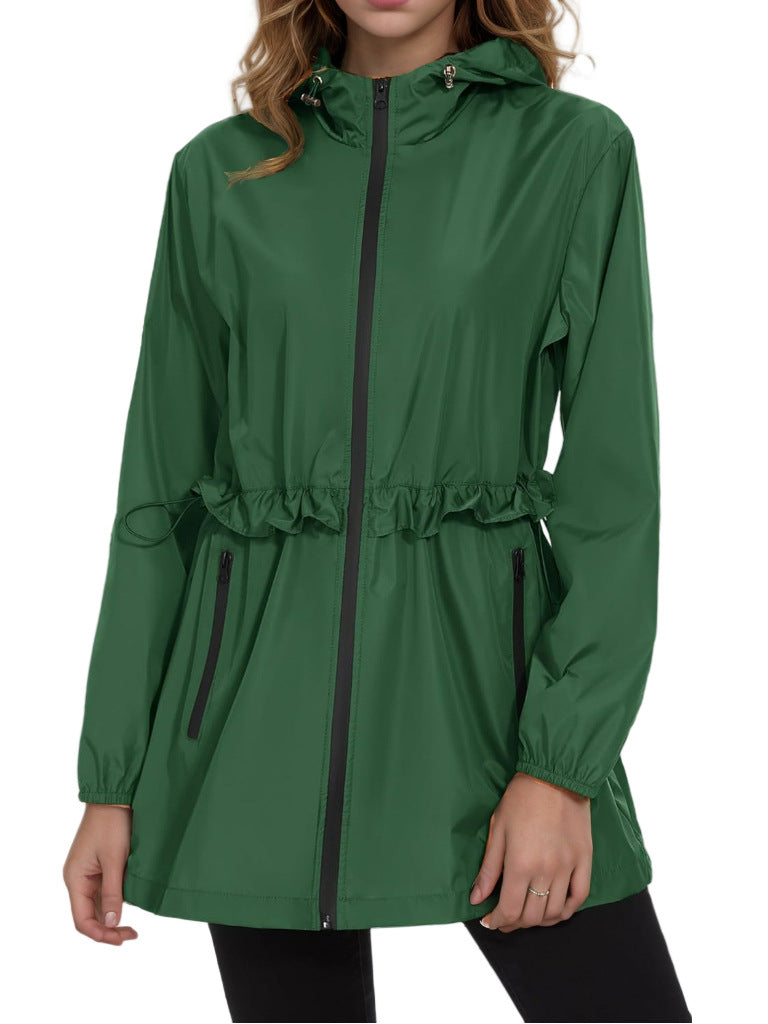 Damen Leichte Übergangsjacke mit verstellbarem Kordelzug und seitlichen Taschen R&B