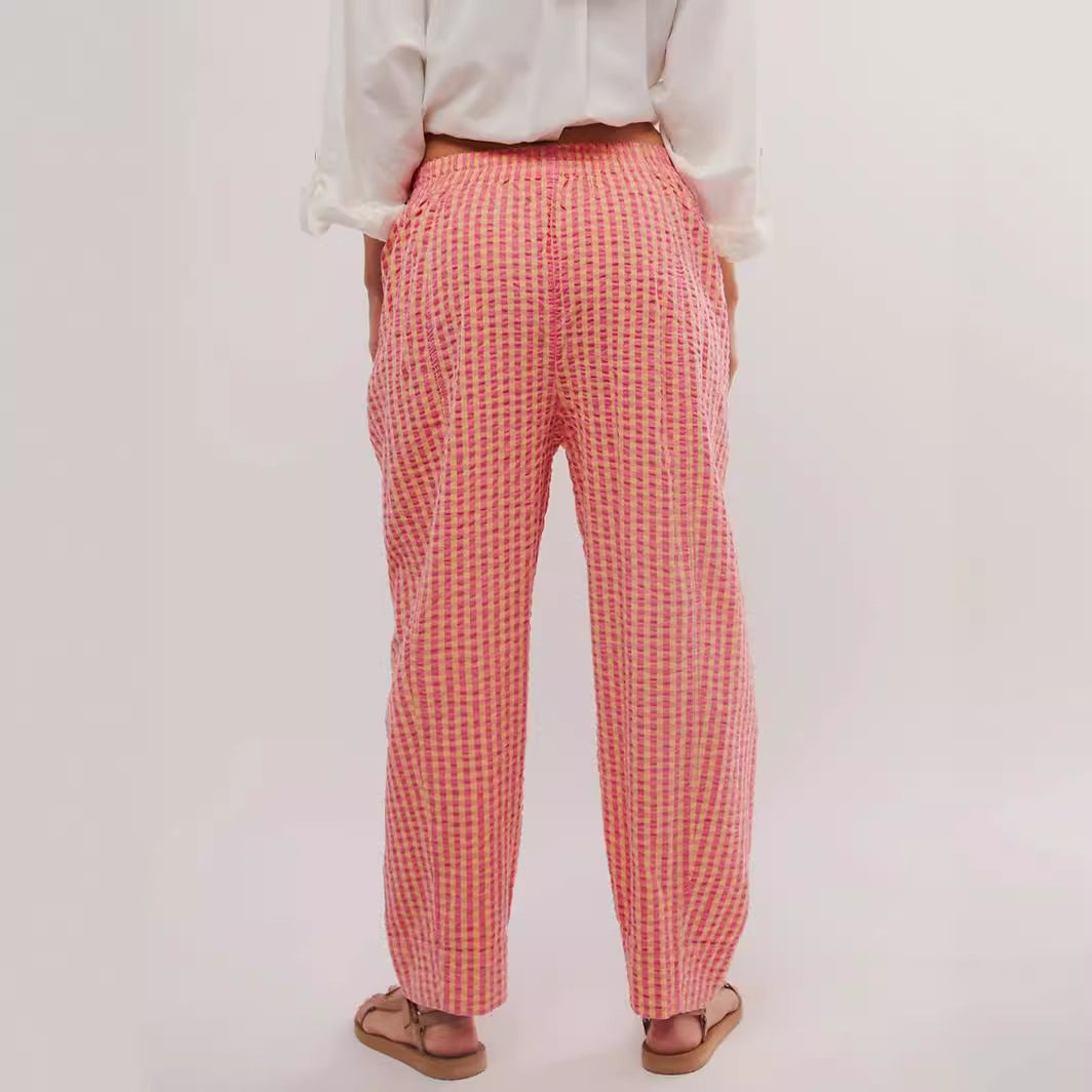 Damen Karierte Freizeithose R&B