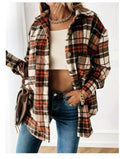 Damen Karierte Overshirtjacke R&B