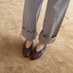 Damen elegant geschnittene Ballerinas aus hochwertigem Leder R&B