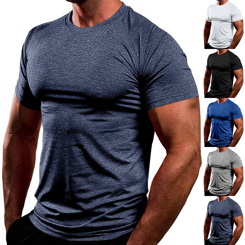 Herren Atmungsaktives Fitness-T-Shirt aus leichtem Stoff mit körperbetontem Schnitt R&B