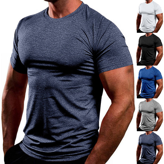 Herren Atmungsaktives Fitness-T-Shirt aus leichtem Stoff mit körperbetontem Schnitt R&B