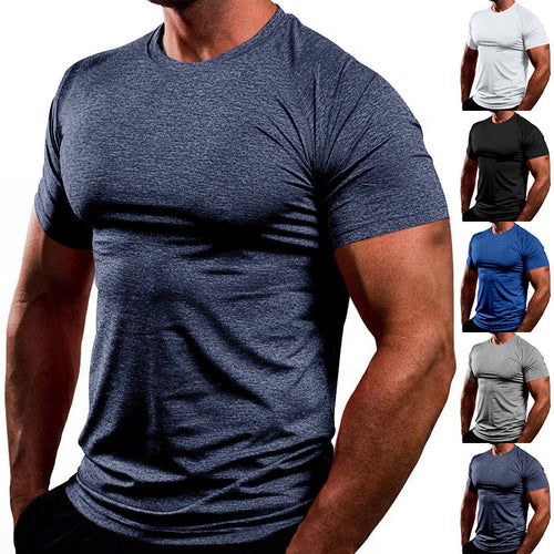Herren Atmungsaktives Fitness-T-Shirt aus leichtem Stoff mit körperbetontem Schnitt R&B