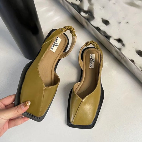 Damen Elegante Riemchen-Sandalen mit quadratischer Zehenpartie und flexibler Sohle R&B