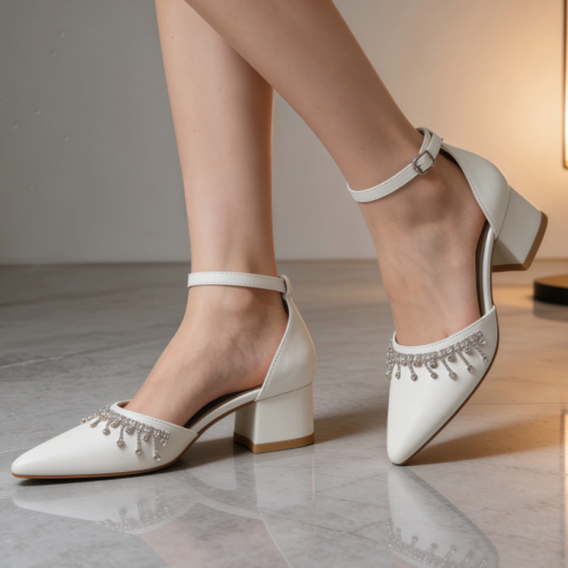 Damen Elegante Slingback-Pumps mit strassverzierten Details R&B