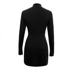 Damen Elegantes Mini-Kleid mit tailliertem Schnitt und weiten Ärmeln R&B
