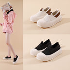 Damen modische Slip-On Sneakers mit elastischem X-Design und rutschfester Sohle R&B