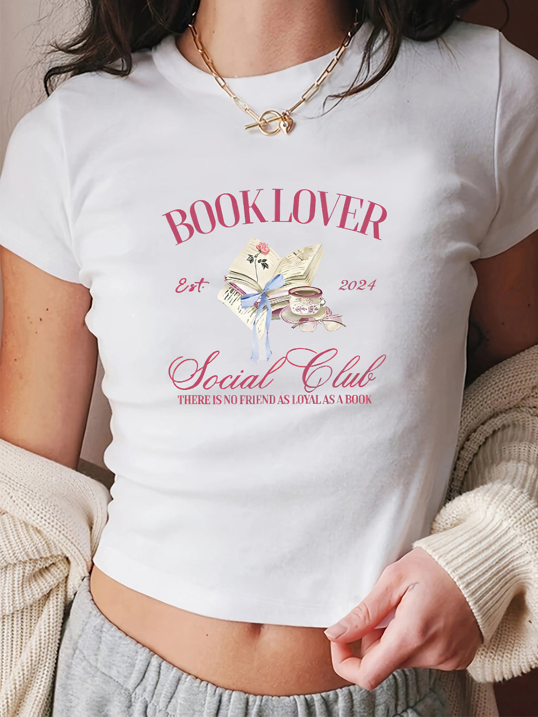 Damen T-Shirt mit künstlerischem Katzenmotiv R&B