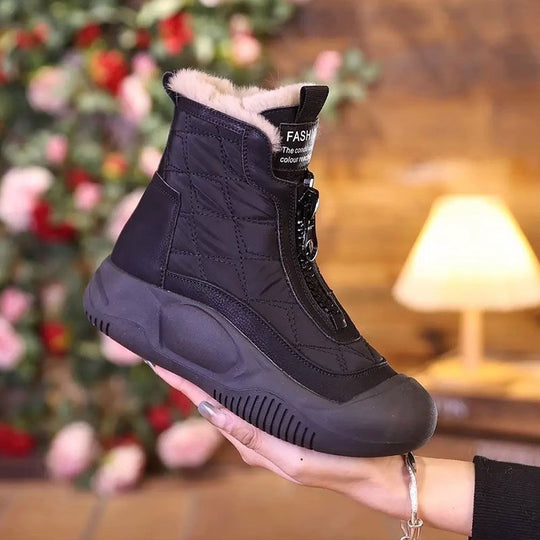 Damen warme Winterboots mit praktischer Reißverschlussöffnung und kuscheligem Innenfutter R&B
