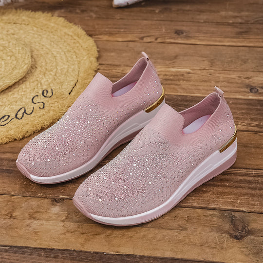 Damen Glamouröse Sneaker mit funkelnden Strassdetails R&B