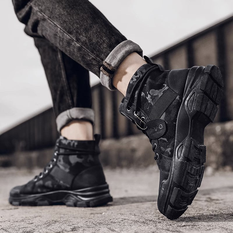 Damen Hohe Sneaker im modernen Camouflage-Stil mit robustem Sohlenprofil R&B