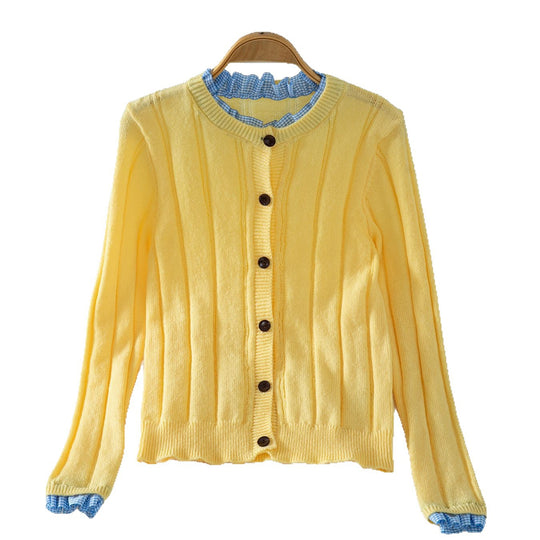 Damen Leichte Strickjacke mit hübschen Rüschendetails R&B