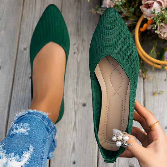 Damen Elegante Slip-On Ballerinas mit modischer Punktstruktur R&B