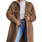 Damen Weiche und gemütliche Teddyjacke im Long-Format R&B