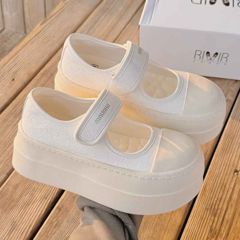 Damen Modische Plateauschuhe mit Klettverschluss