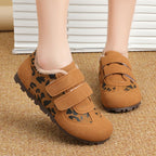 Damen modische Sneaker mit praktischem Klettverschluss und kuscheligem Fleece-Innenfutter R&B