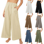Damen Weite Palazzo-Hose mit elastischem Bund und seitlichen Taschen R&B