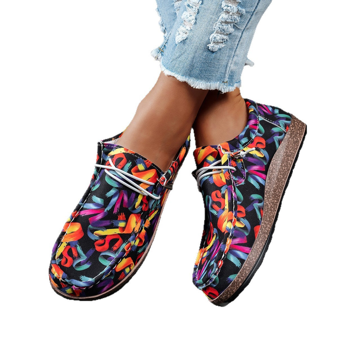 Damen leichte Freizeitschuhe mit buntem Design R&B