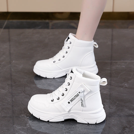 Damen hochformatige Sneakers mit stabiler Gummisohle und atmungsaktiver Innenpolsterung R&B
