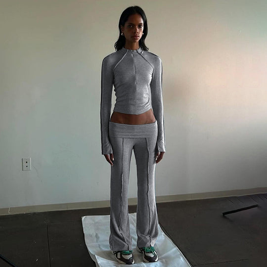 Damen Flared Yoga-Hose mit hohem Bund und atmungsaktivem Material R&B