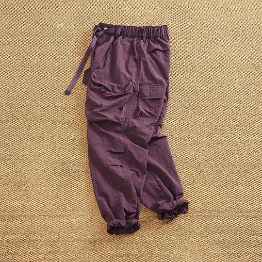 Damen Cargo-Hose mit elastischem Bund und multifunktionalen Taschen R&B