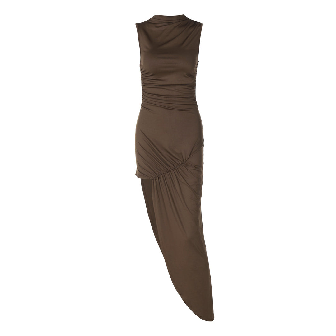 Damen Elegantes Wickelkleid mit asymmetrischem Saum R&B