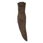 Damen Elegantes Wickelkleid mit asymmetrischem Saum R&B