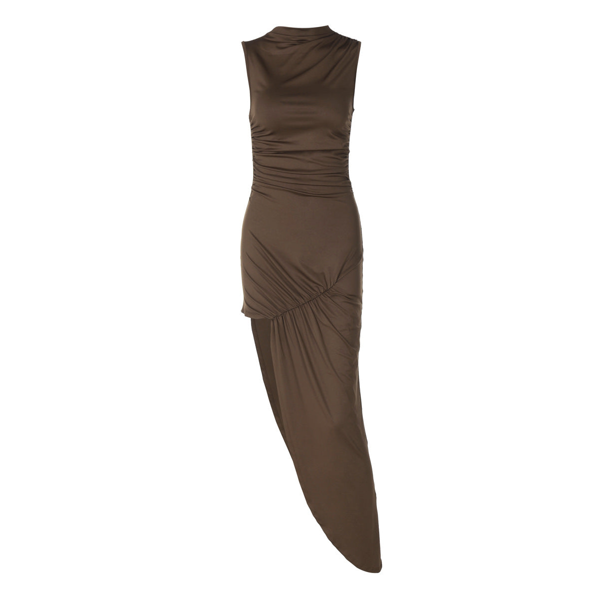 Damen Elegantes Wickelkleid mit asymmetrischem Saum R&B