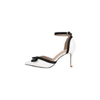 Damen elegante Slingback High Heel Pumps mit zarter Schleifenverzierung R&B
