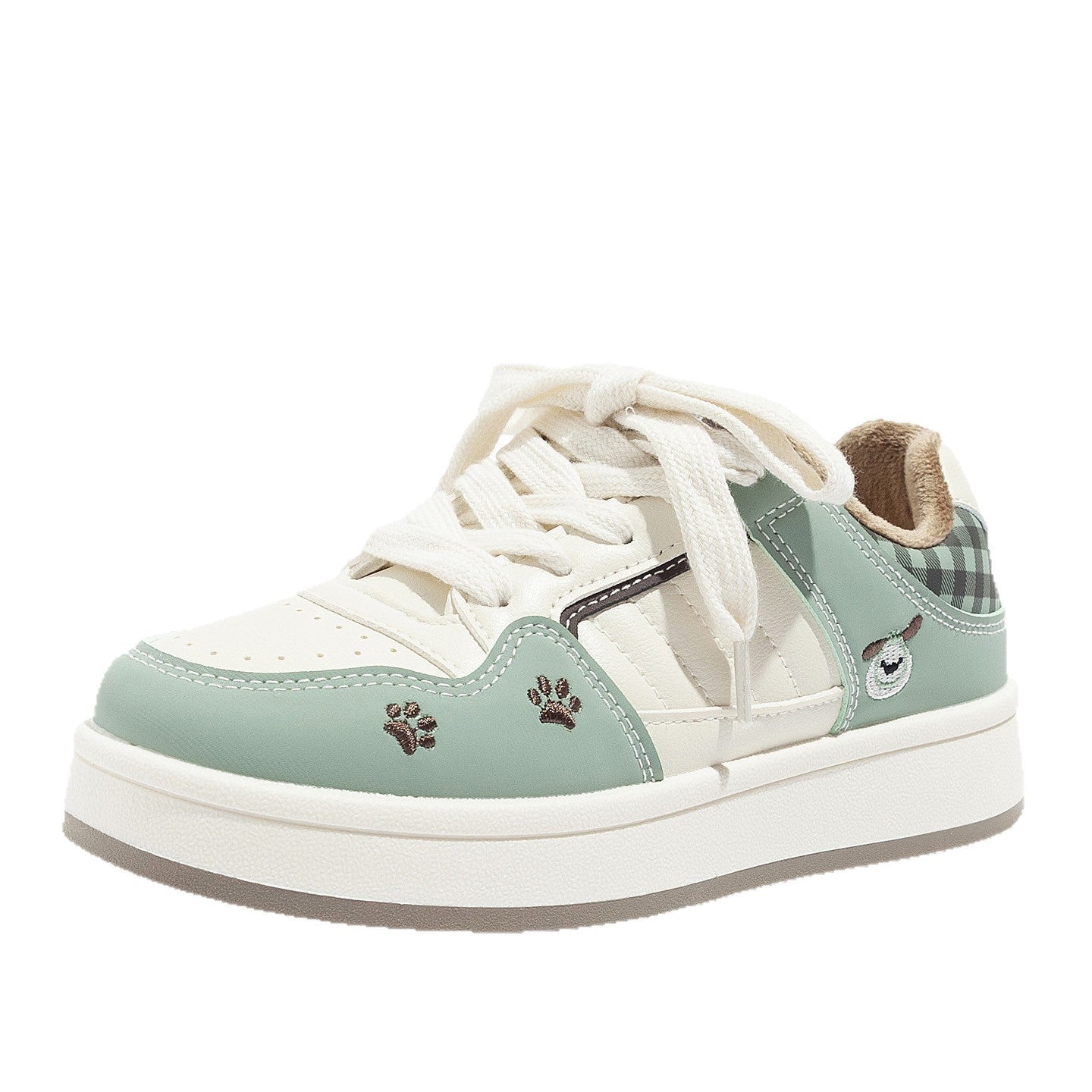 Damen Sportliche Sneakers mit verspieltem Tiermotiv und samtigen Akzenten