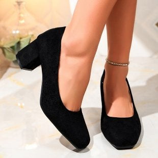 Damen Elegante und klassische Pumps mit mittelhohem Blockabsatz R&B