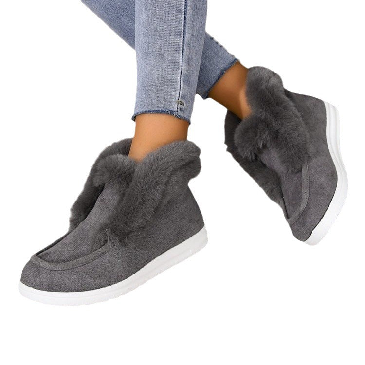 Damen Fleecegefütterte Freizeitschuhe mit bequemem Schnitt und rutschfester Sohle R&B
