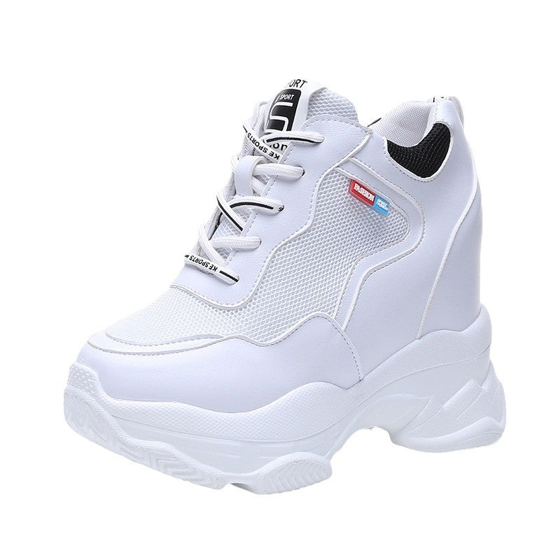 Damen Sportliche Hochfront Sneakers mit atmungsaktiver Oberflächenstruktur und dämpfender Sohle R&B