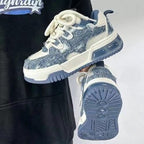 Damen Sportliche Denim Sneaker mit dämpfender Sohle und modischem Design R&B