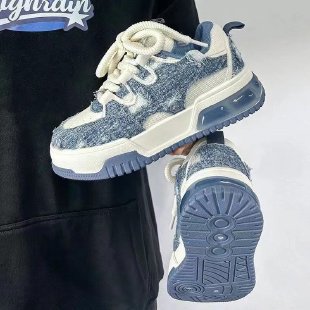 Damen Sportliche Denim Sneaker mit dämpfender Sohle und modischem Design R&B