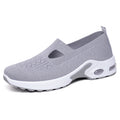 Damen bequeme Slip-On Sneakers mit atmungsaktivem Strickdesign und stoßdämpfender Sohle R&B