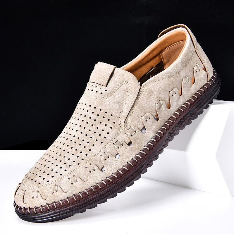 Herren Bequeme und atmungsaktive Mokassins mit perforiertem Obermaterial R&B