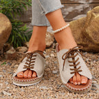 Damen Schnürsandalen im lässigen Design mit Komfortsohle R&B
