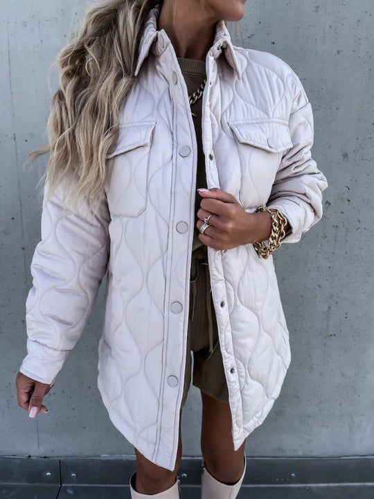 Damen gesteppte Übergangsjacke mit praktischen Taschen R&B