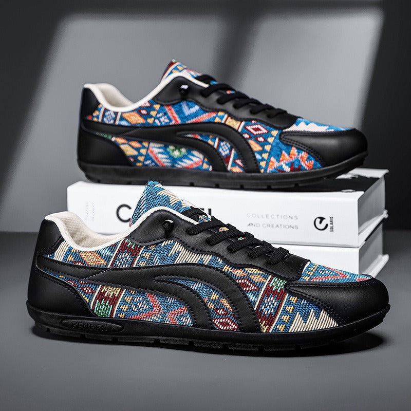 Damen Modische Sneakers mit Ethno-Muster und komfortablem Fußbett R&B
