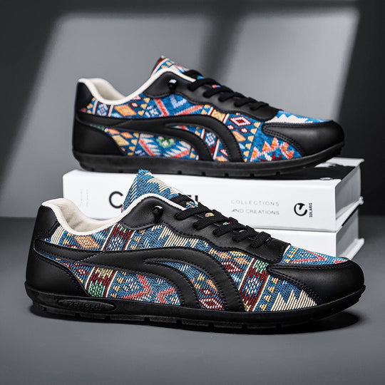 Damen Modische Sneakers mit Ethno-Muster und komfortablem Fußbett R&B