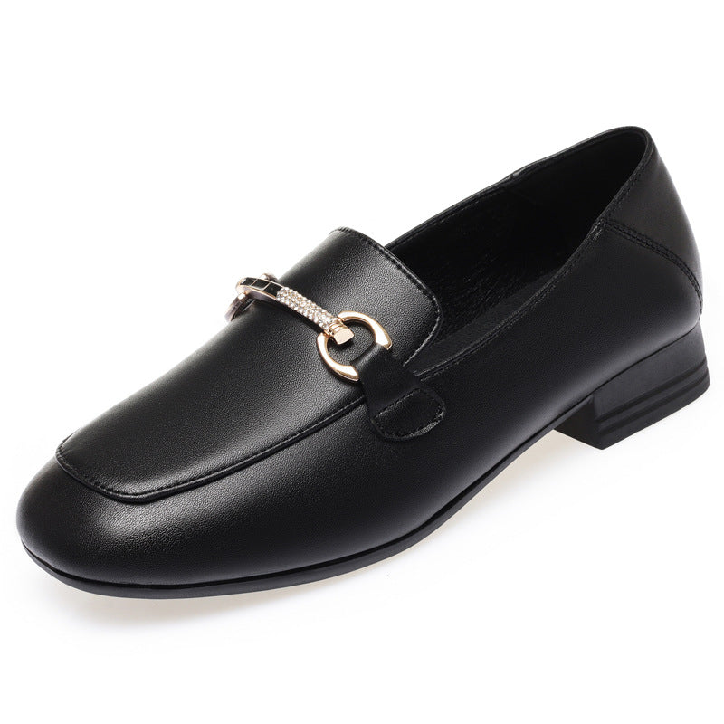 Damen Elegante Mokassins aus hochwertigem Kunstleder mit glänzendem Schmuckdetail R&B