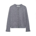 Damen elegante Strickjacke mit dekorativen Knöpfen R&B