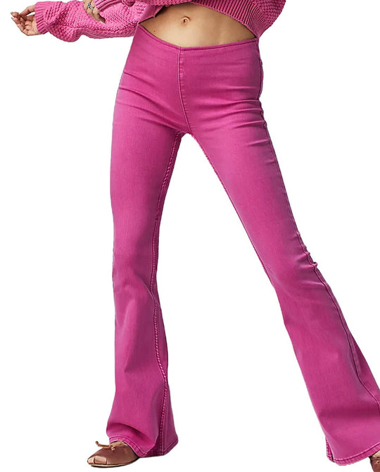 Damen Flared Jeans im lässigen Schnitt mit hohem Bund und formschmeichelnder Silhouette R&B