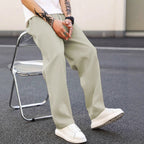 Herren modische Freizeithose mit weiter Passform und elastischem Bund R&B