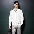 Herren sportliche Jacke mit strukturiertem Design und modernem Kragen R&B